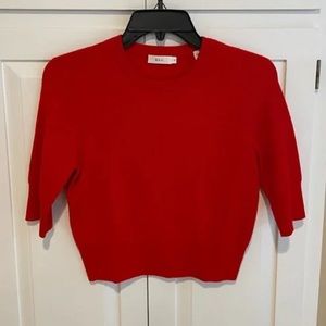 ALC red wool short sleeve sweater